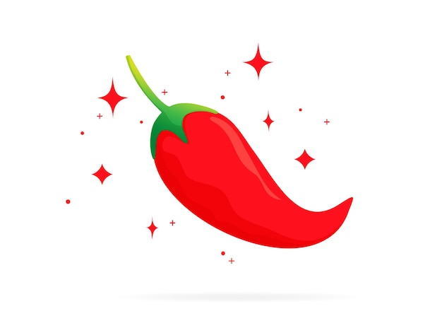 Rode chili pepers cartoon kunst illustratie
