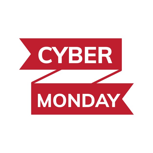 Rode cyber maandag promotionele vector