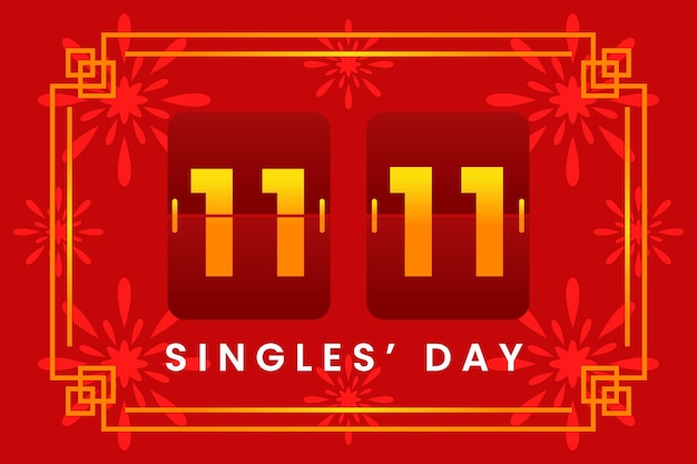 Rode en gouden stijl singles 'day