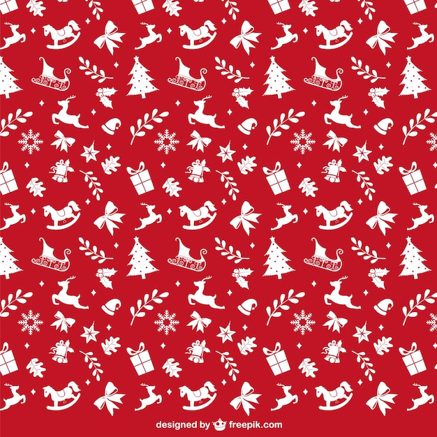 Rode en witte kerst patroon