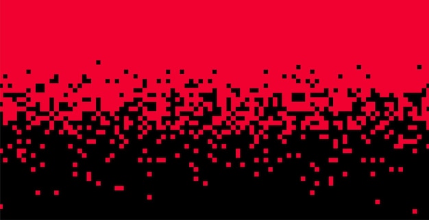 Rode en zwarte mozaïek pixel verloop achtergrond