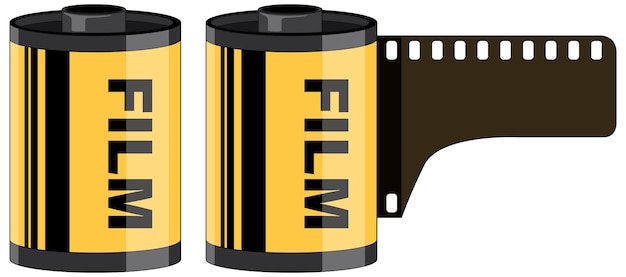 Gratis vector rolfilm of rolfilm geïsoleerd