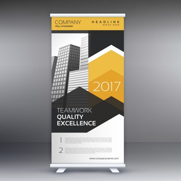 Roll up banner staan ​​design template