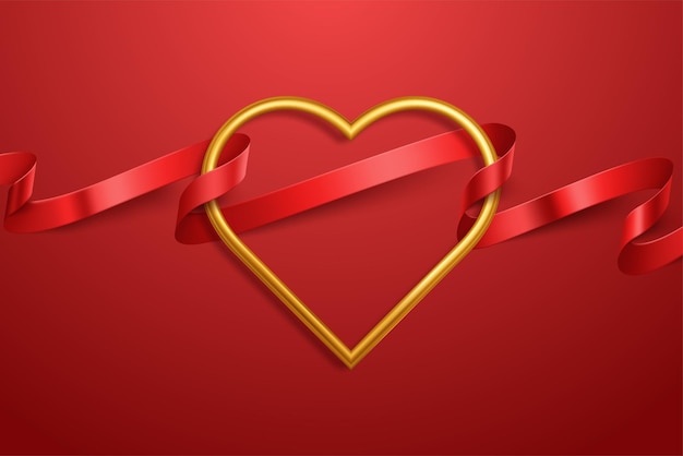 Romantische achtergrond met rode hartvormige ballon