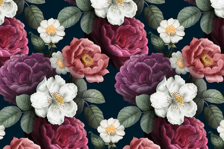 Gratis Vector romantische bloemenachtergrond
