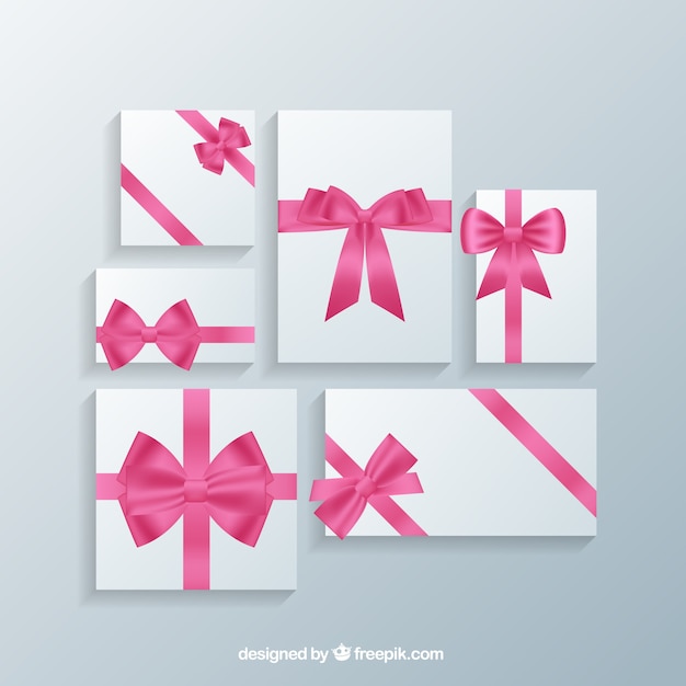 Gratis vector romantische gift cards templates