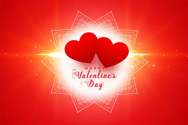 Romantische harten gelukkige Valentijnsdag wenskaart