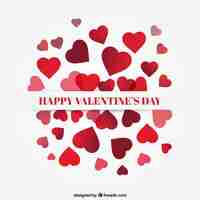 Gratis vector romantische kaart happy valentine's