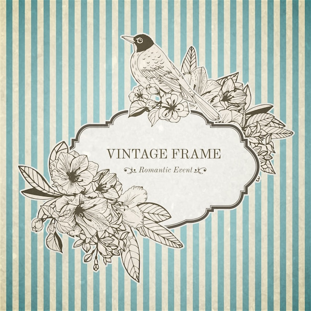 Gratis vector romantische vintage kaart