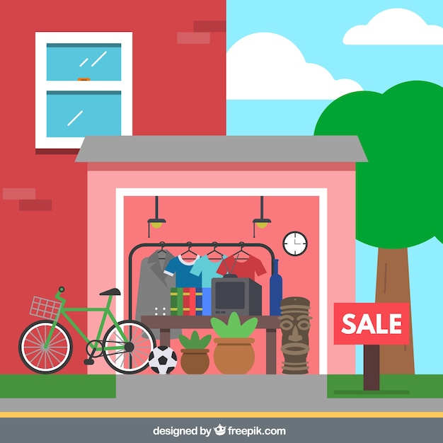 Gratis vector rommelmarkt