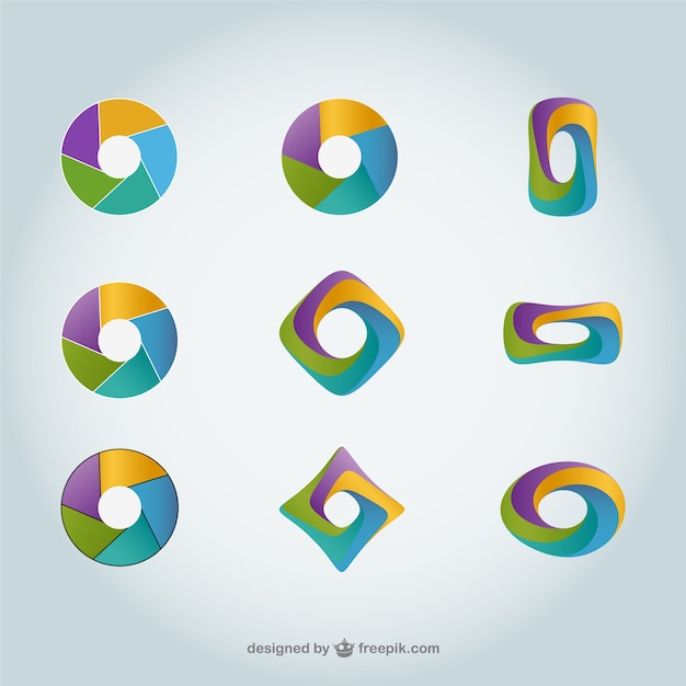 Rond abstract vector logos