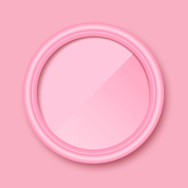 Gratis vector rond roze frame