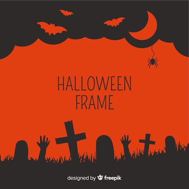 Rood en zwart halloween-frame