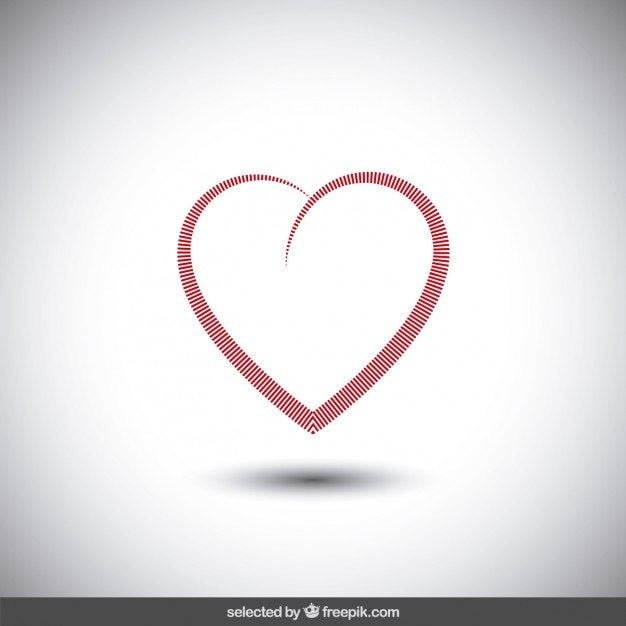 Gratis vector rood geschetst hart