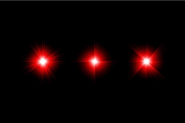 Rood transparant licht lens flares ontwerp eps Premium Vector