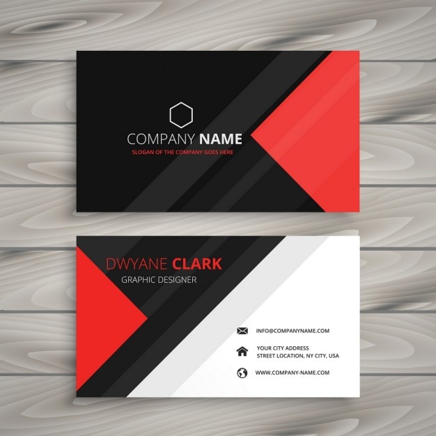 Rood zwart corporate business card