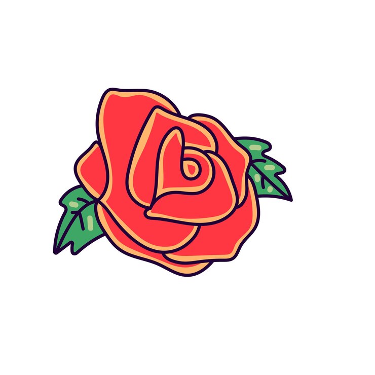 Roos Bloem Doodle Illustratie