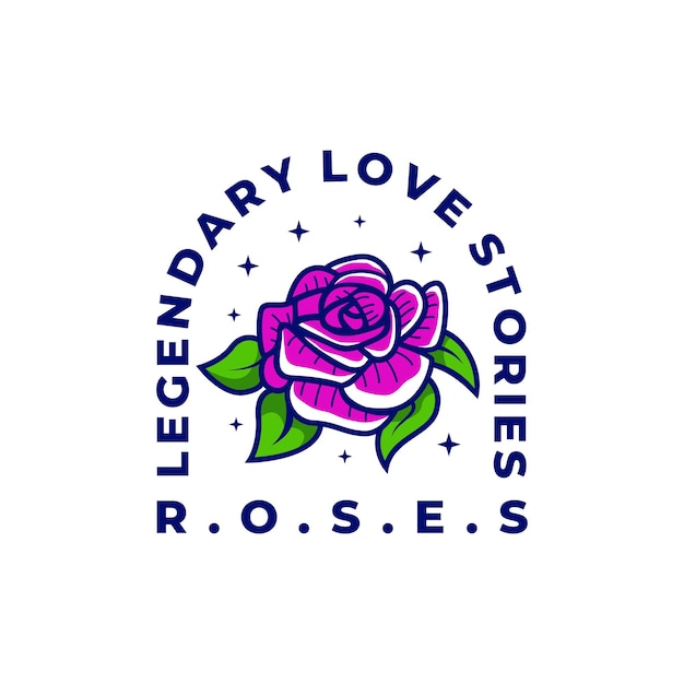 Rose badge retro-logo