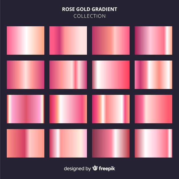 Rose goud kleurverloop set