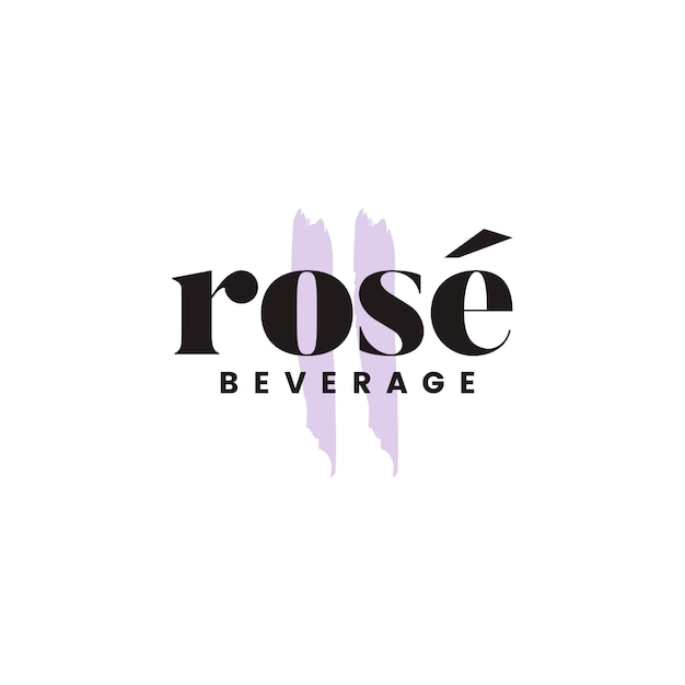 Gratis vector rose wijn drank logo vector