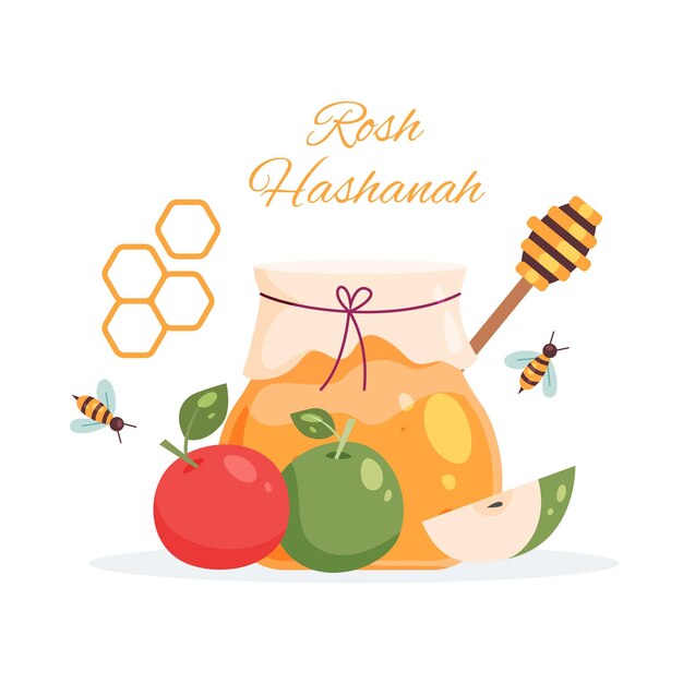 Rosh hashanah met honing en appels