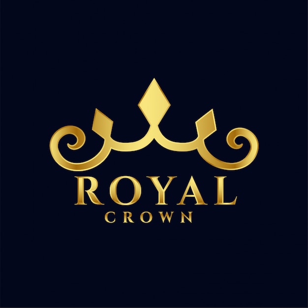 Royal crown logo concept premium pictogram ontwerp