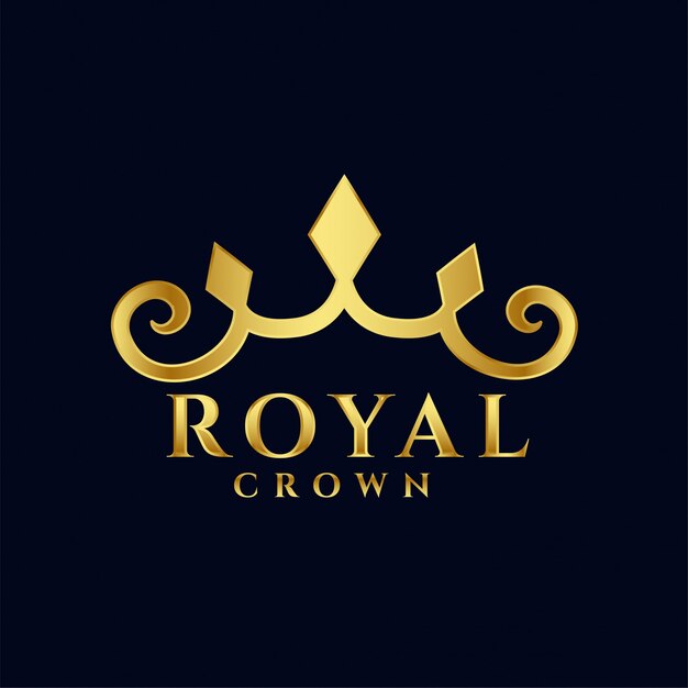 Royal crown logo concept premium pictogram ontwerp