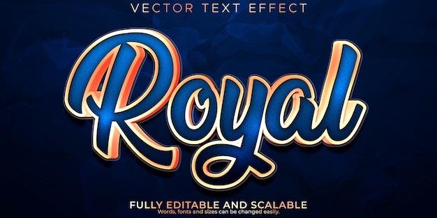 Gratis vector royal teksteffect bewerkbare elegante vetgedrukte tekststijl