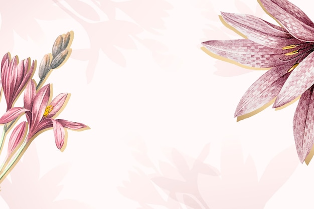 Roze amaryllis patroon achtergrond vector