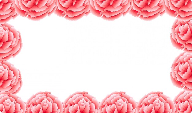 Roze anjer bloem frame