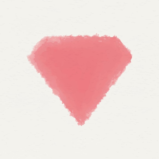 Roze aquarel diamant geometrische vorm vector