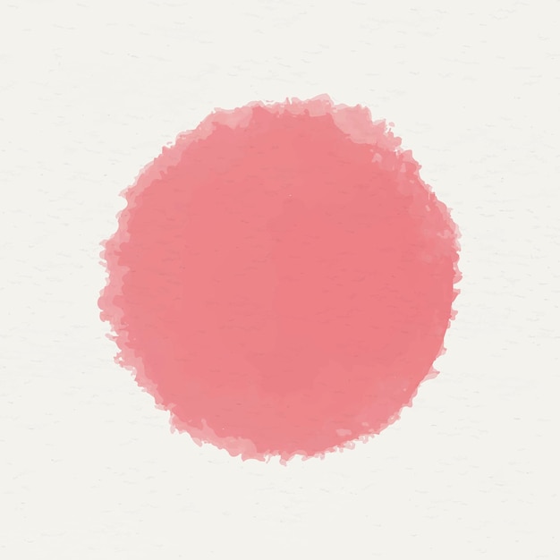 Roze aquarel ronde geometrische vorm vector