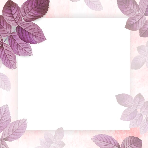 Roze bladpatroon frame