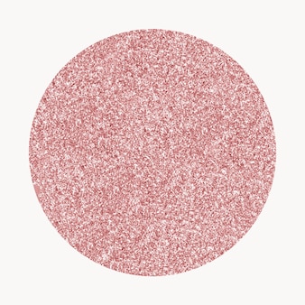 Roze cirkelvorm clipart, glittery collage element vector