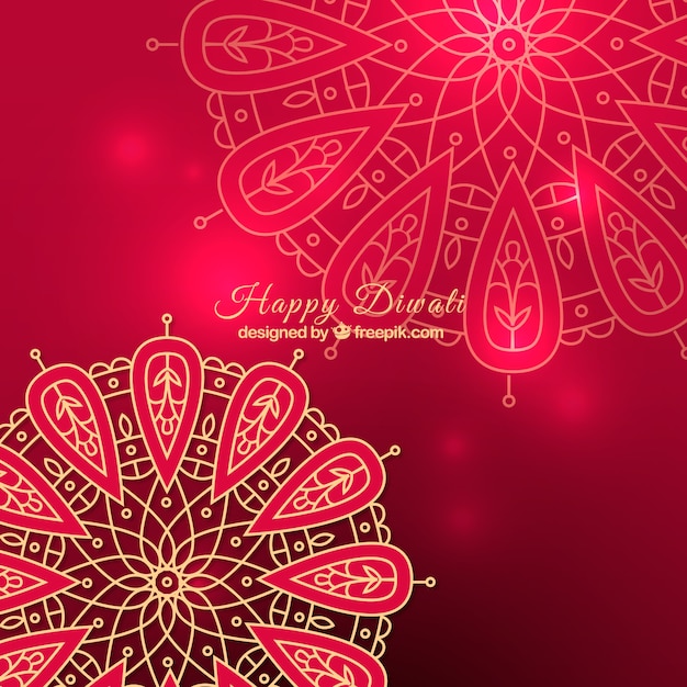 Gratis vector roze diwali mandala