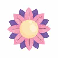 Gratis vector roze en paarse bloem