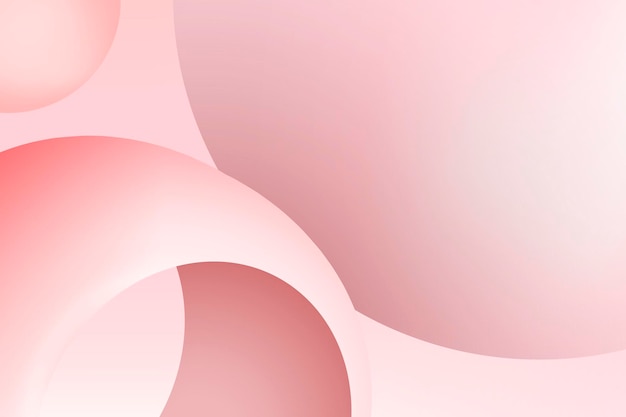 Gratis vector roze esthetische achtergrond, geometrische ringvorm in 3d-vector