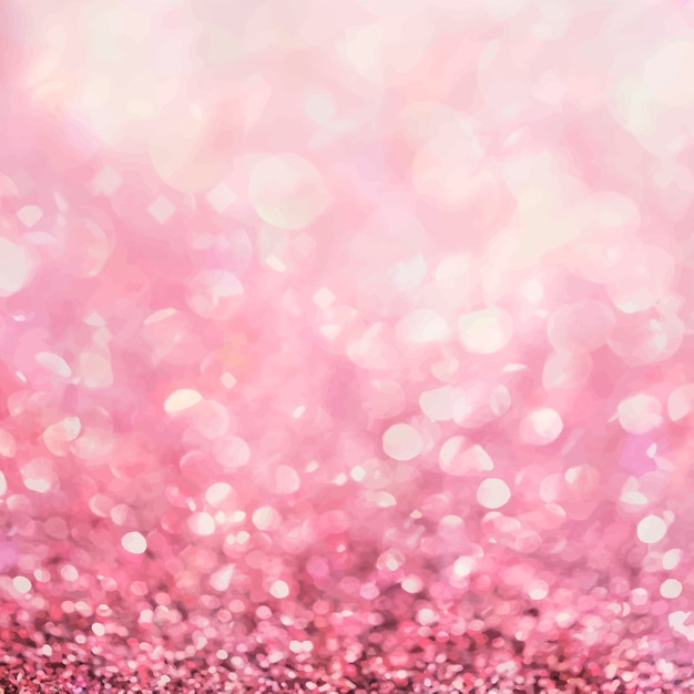 Gratis vector roze glitter gradiënt bokeh sociale advertenties