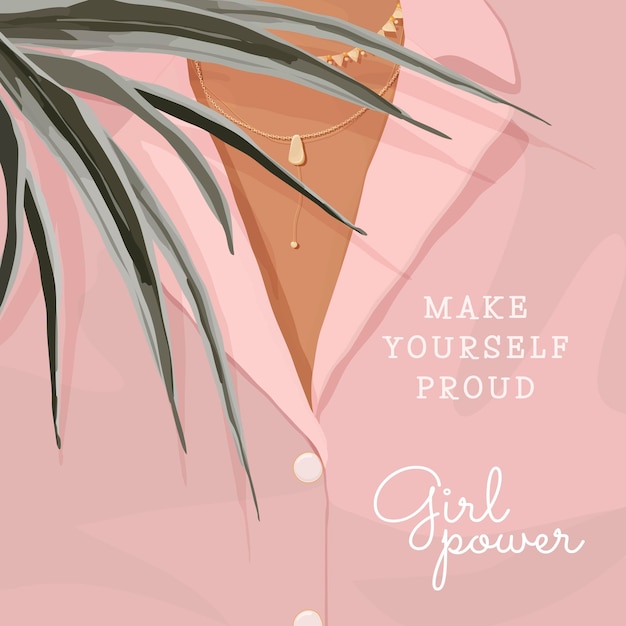 Gratis vector roze instagram-postsjabloon, motiverende quote voor influencer-vector