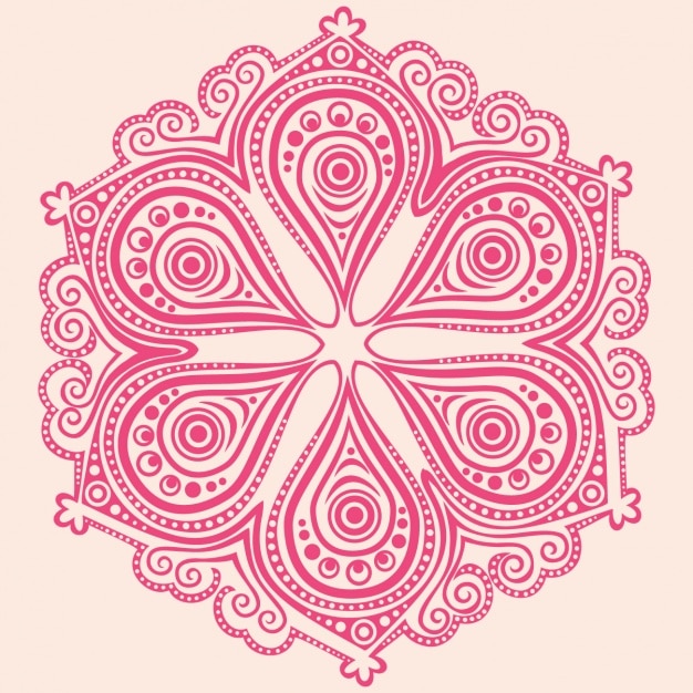 Gratis vector roze mandala