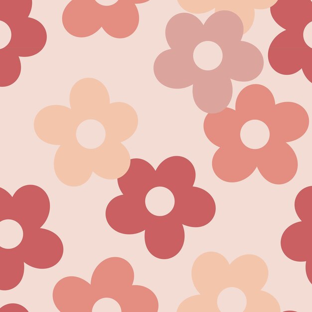 Roze naadloze achtergrond met bloemenpatroon