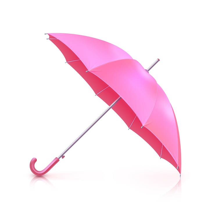 Gratis Vector roze realistische paraplu