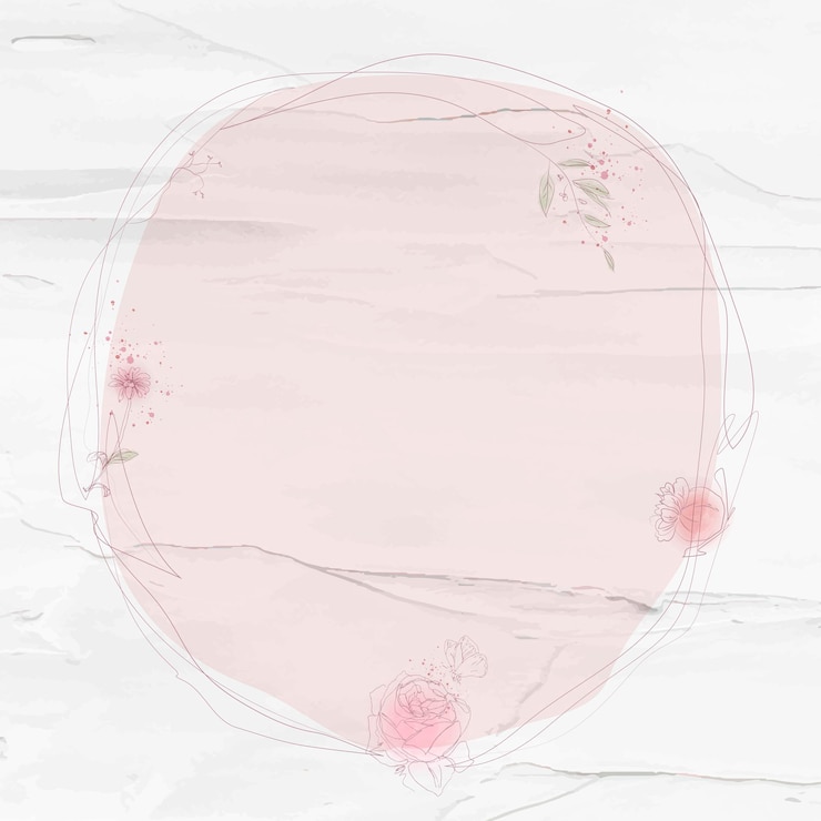 Gratis Vector roze rond bloemenframe