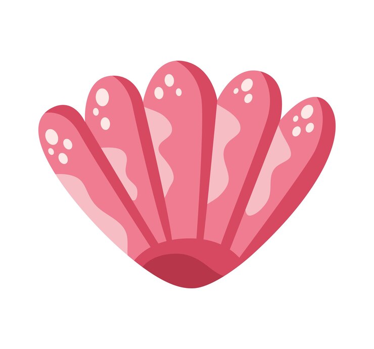 Gratis Vector roze schelpillustratie