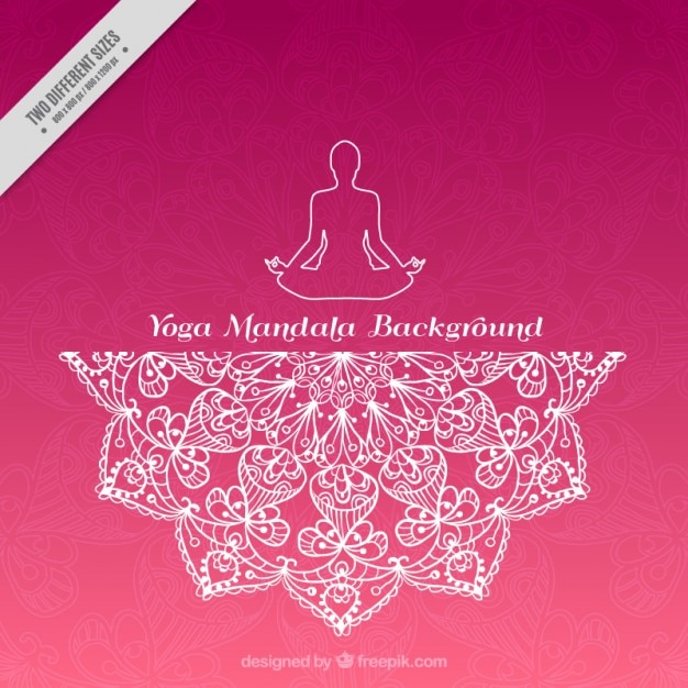 Roze yoga achtergrond