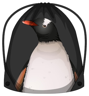 Rugzak met trekkoord en pinguïnpatroon
