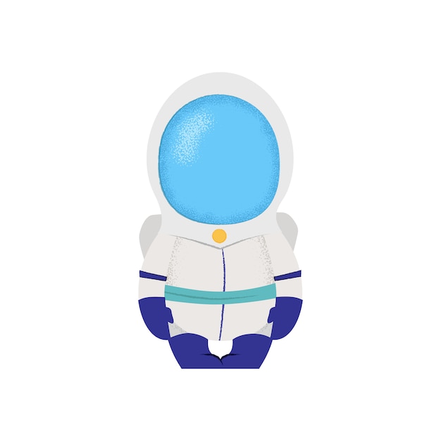 Gratis vector ruimtevaarder die als voorzitter zit. astronaut, kapitein, fictie.