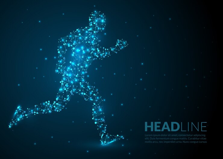 Gratis Vector running man scientific illustration