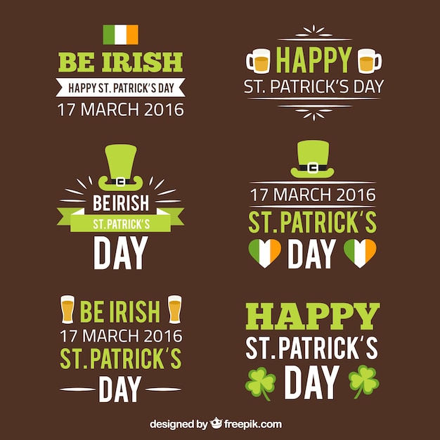 Saint patrick day badges