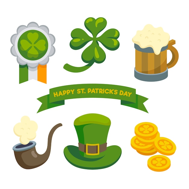 Gratis vector saint patrick's day element collectie concept